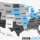 Illustration for article titled Map: Six Decades of the Most Popular Names for Boys, State-by-State